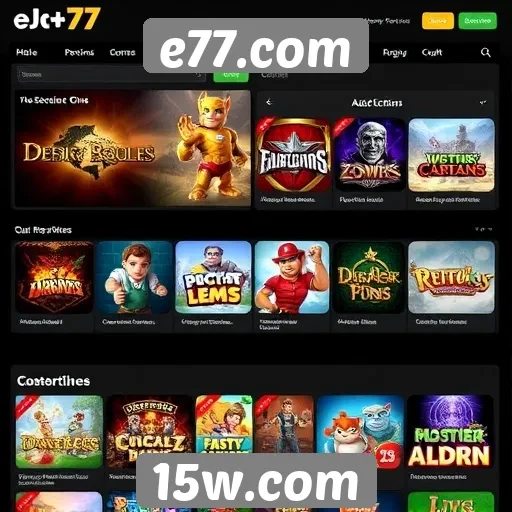 Comparação de e77.com com outros sites de jogos online